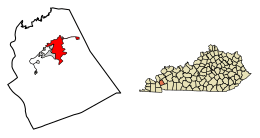 Location in Lyon County, Kentucky