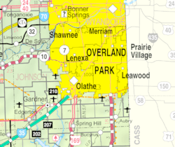 Map of Johnson Co, Ks, USA