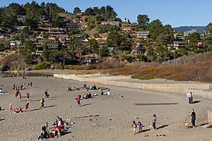 Muir Beach as seen from the beach in December 2013