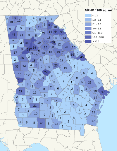 NRHP Georgia Map