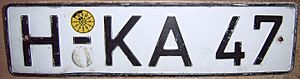 Numberplate de 1985