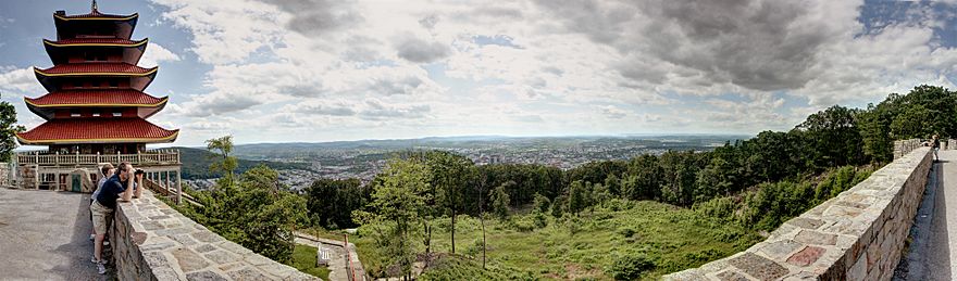 Panorama of the Pagoda area and nearby Reading