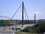 Papineau-Leblanc Bridge is a cable-stayed bridge.