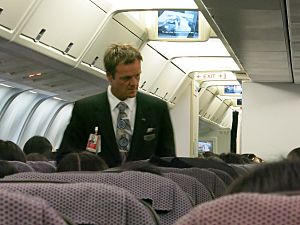 Qantas flight attendant