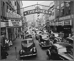 Saturday afternoon street scene. Welch, McDowell County, West Virginia. - NARA - 541004