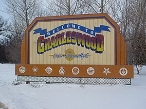 Sign at entry to Winnipeg suburb of Charleswood