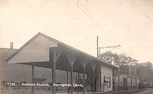 Springdale station postcard