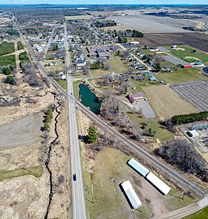 Wis-95 and the CN Railway run through town