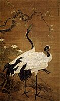 Bian Jingzhao-Snow Plum and Twin Cranes
