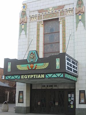 The Egyptian Theatre in Downtown DeKalb