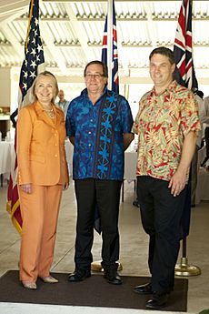 Hillary Rodham Clinton, Murray McCully and Richard Marles, August 31, 2012