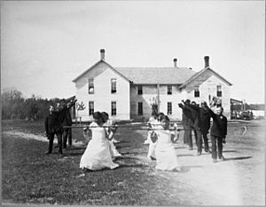 Indian boarding school-outside exercise