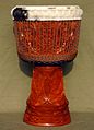 Richly carved djembe