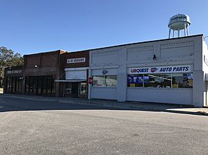 Cluster of buildings in Sharpsburg's business district