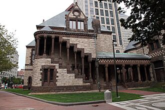 Trinity Church, exterior staircase