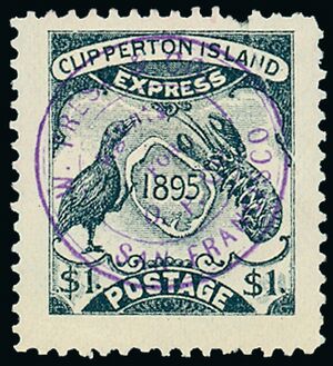 $1 stamp of Clipperton Island