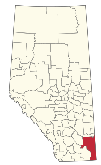 Location within Alberta