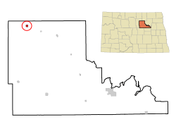 Location of Knox, North Dakota