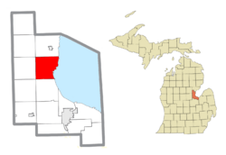 Location within Bay County