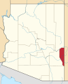 State map highlighting Greenlee County