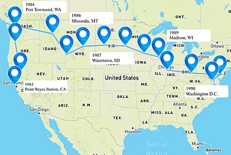 Map of John Francis’s Journey