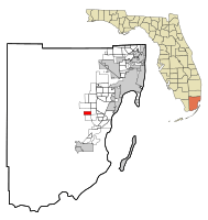 Location in Miami-Dade County and the state of Florida