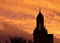 Queensbury Sunset with tower detail (29th September 2010)