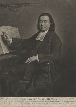 Samson Occom by Jonathan Spilsbury, after Mason Chamberlin, 1768, mezzotint on paper, from the National Portrait Gallery - NPG-NPG 71 15Occom1L-000001