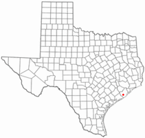 Location of Brazoria, Texas