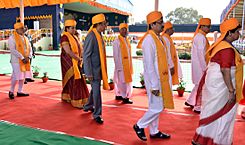 The Prime Minister, Shri Narendra Modi at the Centenary Year Convocation of the Banaras Hindu University (BHU), in Varanasi