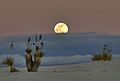 White sands moon & clouds