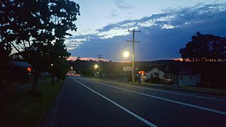 Woodford Street at dusk