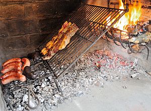 Asado uruguayo familiar