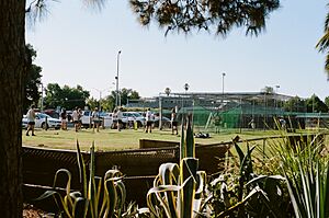 Benalla Distric Cricket players practise