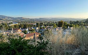 View from Canyon Country Park, looking southwest toward the San Gabriel Mountains