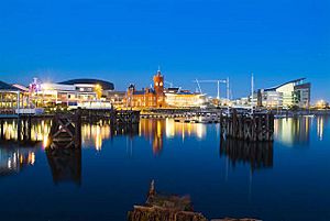 Cardiff Bay at night