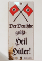 Emailleplakat, Hitlergruß, breit