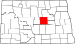 State map highlighting Wells County