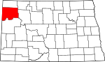 State map highlighting Williams County