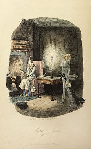 Marley's Ghost-John Leech, 1843