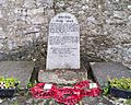 Memorial stone in Moelfre commemorating the street lighting