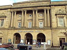 Portico of King George's Hall, Blackburn, Lancashire