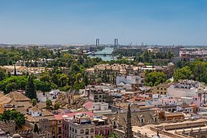 Toits Guadalquivir ponts Séville Espagne