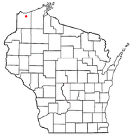 Location of the town of Amniconin Douglas County, Wisconsin