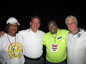 Wisconsin labor leaders with Senator Russ Feingold