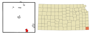 Location within Cherokee County and Kansas