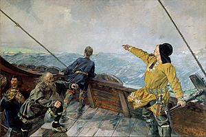 Christian Krohg - Leiv Eirikson discovering America - Google Art Project