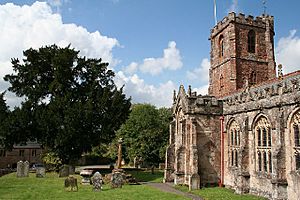 Crowcombe church and cross