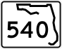 State Road 540 marker