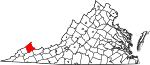 State map highlighting Buchanan County